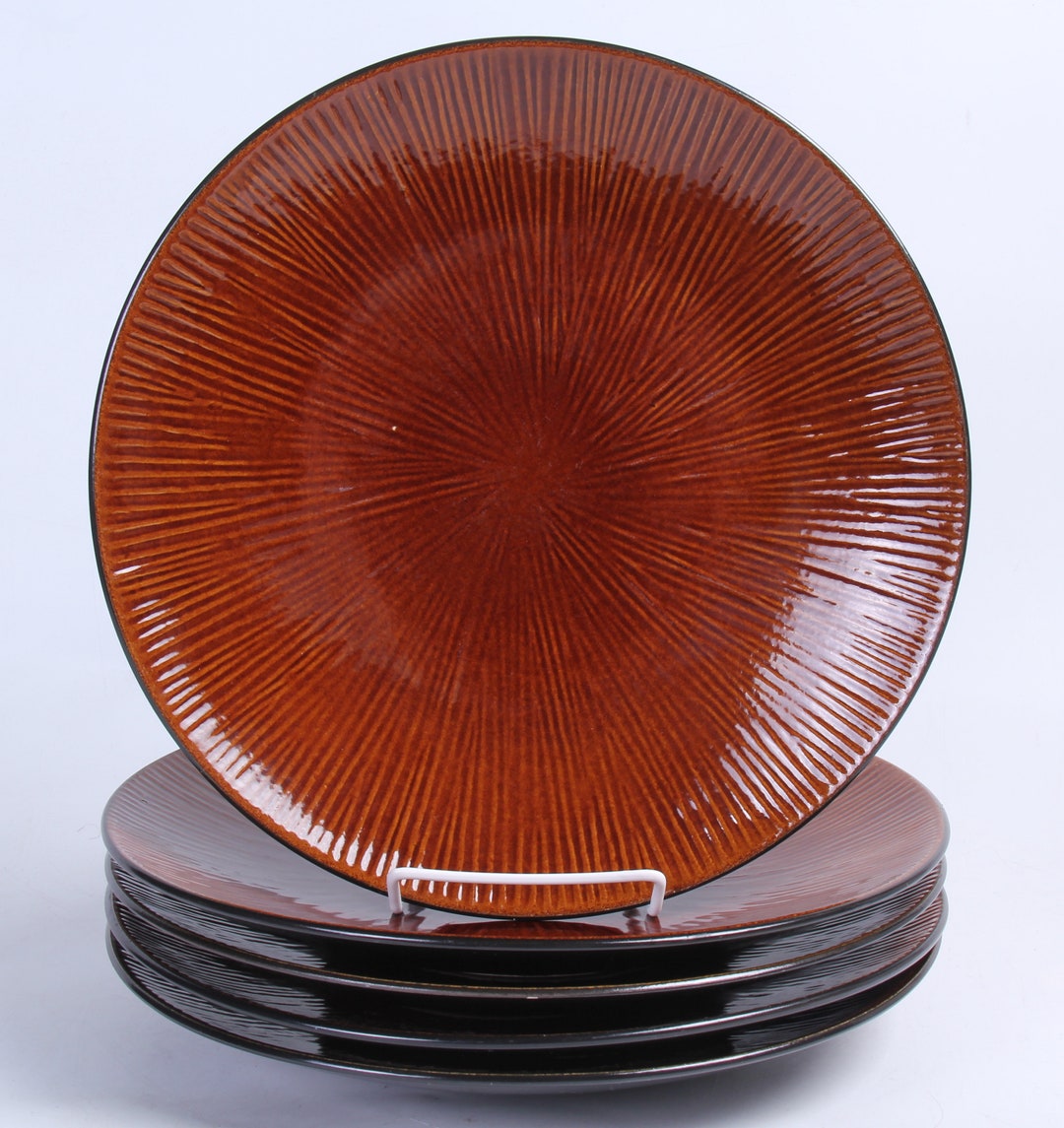 Set of 5 Mikasa Ventana Brown Starburst 11.5