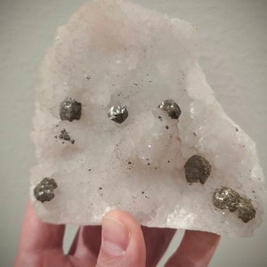 Pyrite Balls on Quartz