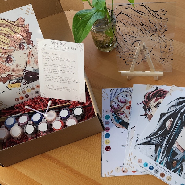 Anime Glass Painting Kit Etsy