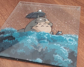 Totoro, Ghibli, Anime glass painting