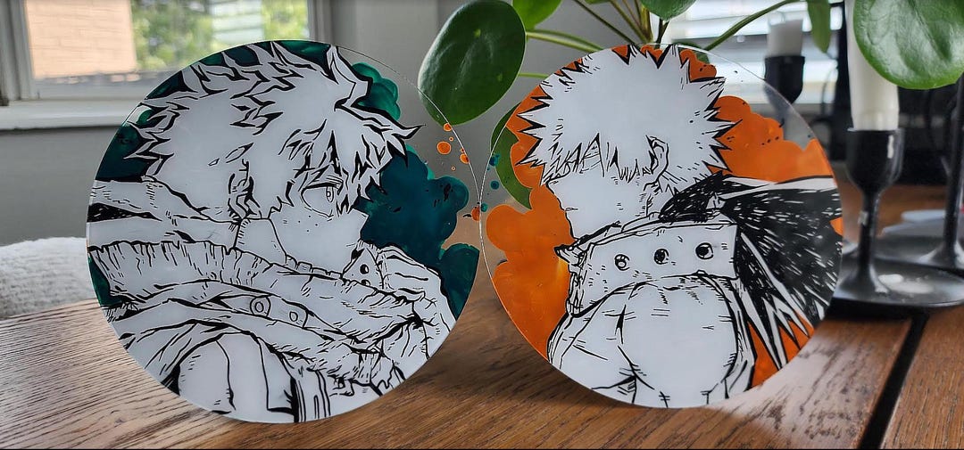 bakugo-and-deku-glass-painting-custom-anime-round-frame-anime-glass