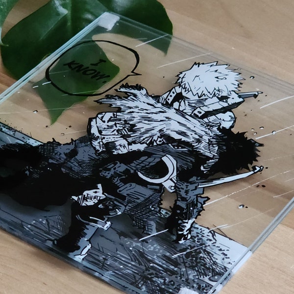 Peinture sur verre Anime/bakugo/deku/mha