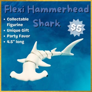 3D-Printed Flexi Hammerhead Shark - Unique Gift or Collectible!