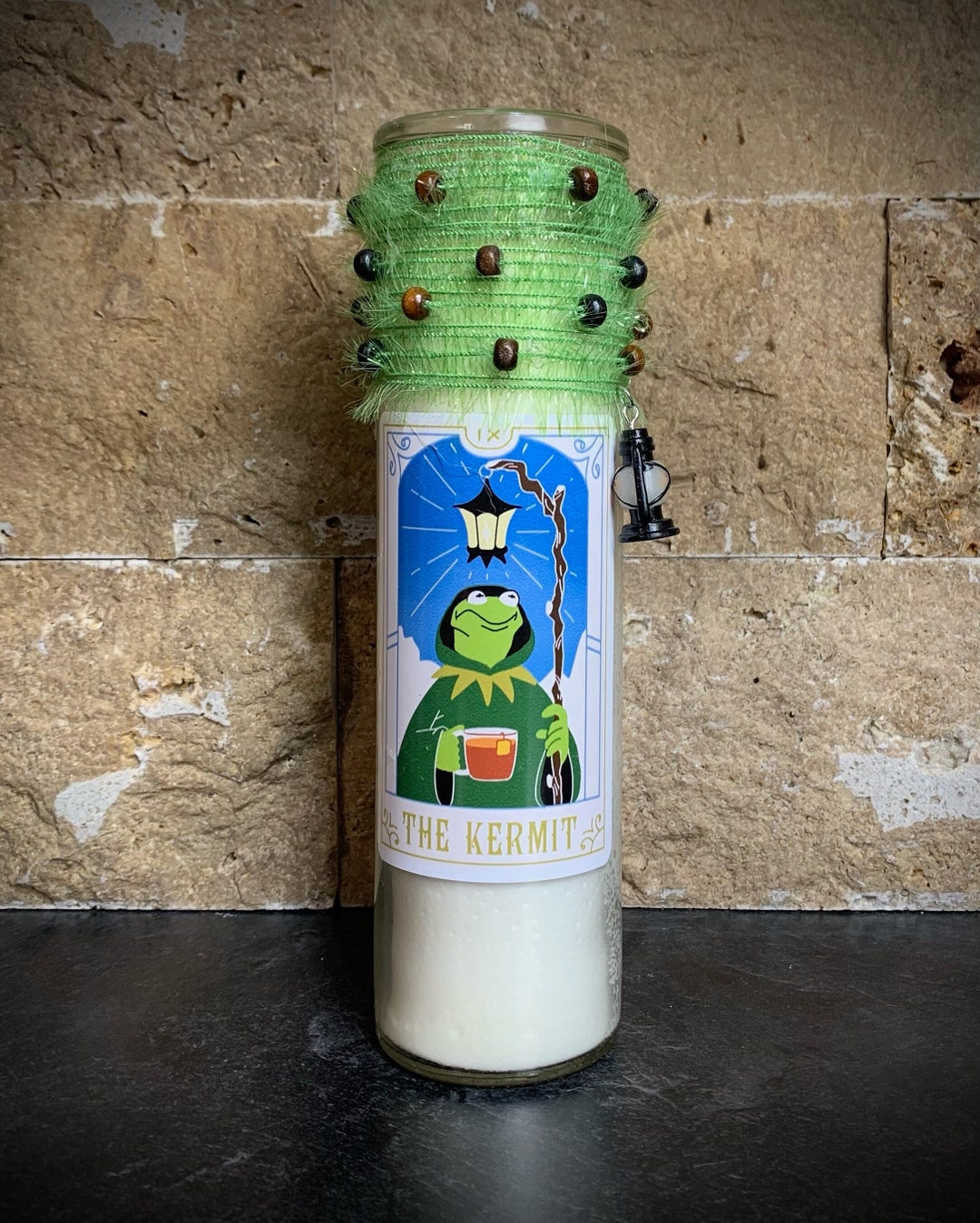 Kermit the Hermit Tarot Card Prayer Candle Kermit the Frog Etsy