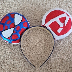 Custonizable Spiderman Inspired Mickey Ears