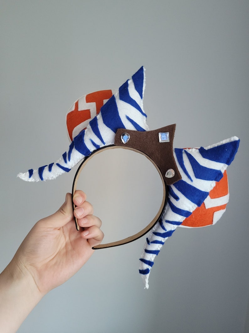 Ahsoka Inspired Disney Ears Ahsoka Disneybound Star Wars Etsy