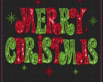 Merry Christmas-glitter PNG: sprankelend shirtontwerp downloaden