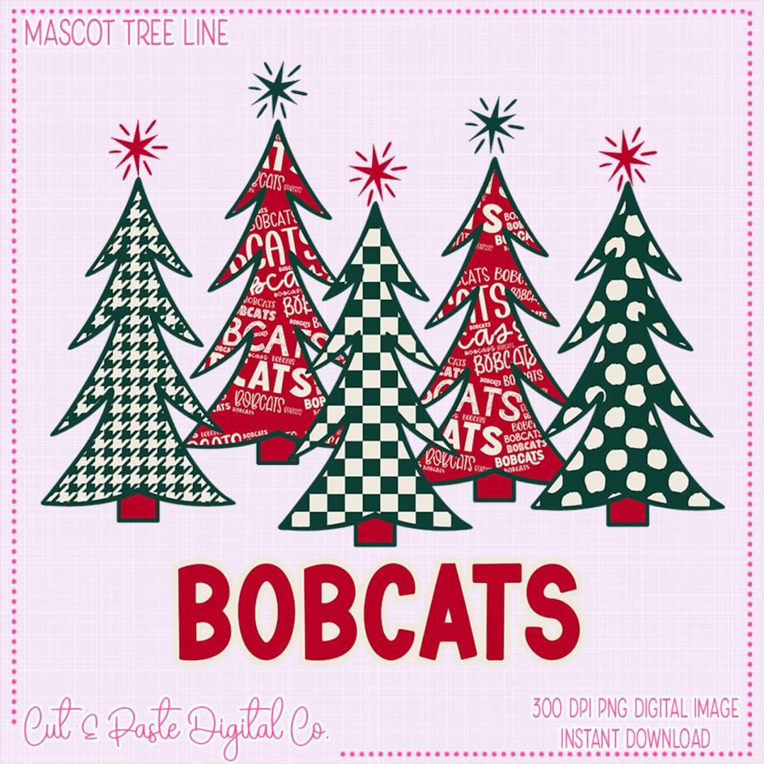 Bobcats Mascot Christmas Tree PNG (holiday Sublimation File) - Etsy