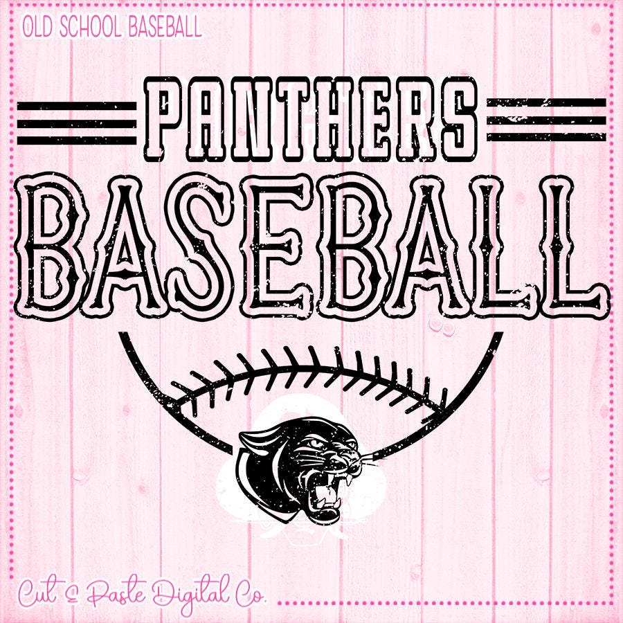 Panthers Baseball Mascot PNG, Vintage Sports Logo (digital Download) - Etsy