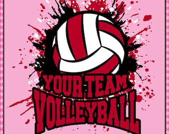 Design d'équipe de volley-ball personnalisé : équipe sportive scolaire téléchargement PNG