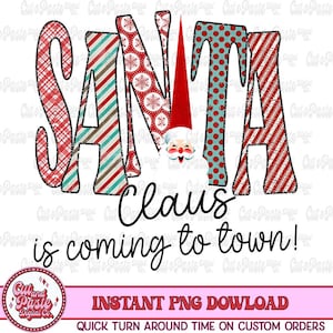 Vintage Santa PNG: Retro Christmas Shirt Design (Digital Download)