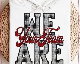 Mascotte sportiva scolastica personalizzata con strass finti PNG