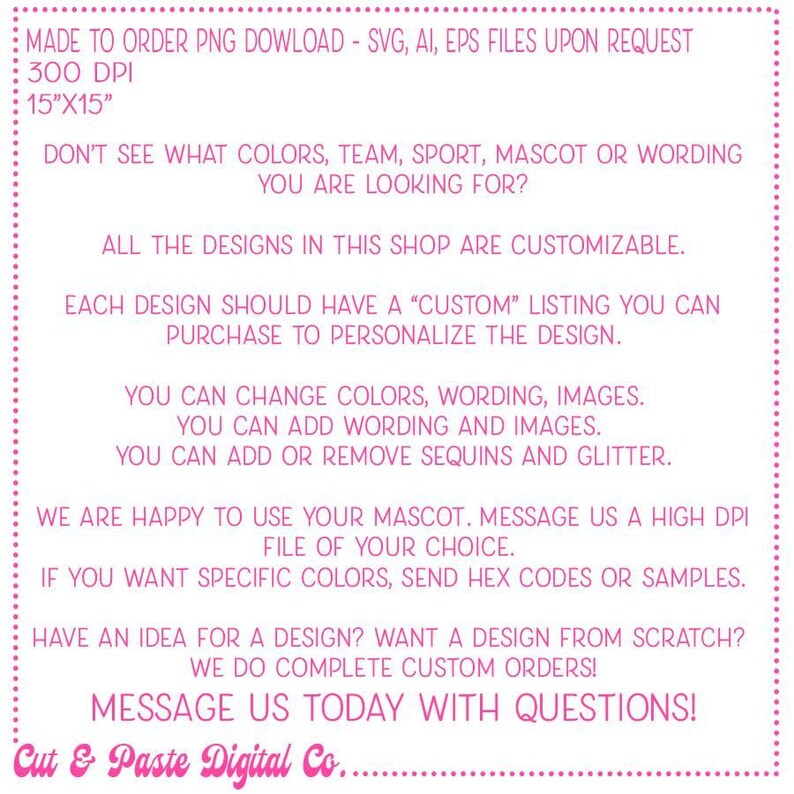 Indians Faux Glitter and Matte, Stacked School Mascot PNG: Breast Cancer Awareness, Pink Out image 6
