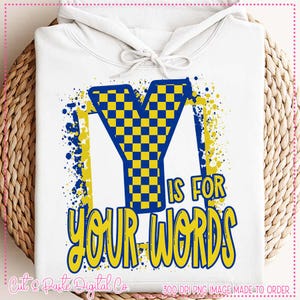 Made to Order, Checkerboard Letter &quot;A&quot; is for, School Name/Mascot/Title/Teacher/ Sports Team, Digital Design/PNG/DTF/Printable