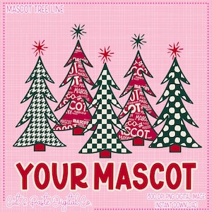 Made to Order Teacher/School/Mascot Christmas Tree Design,  Downloadable/Printable PNG file, DTF/Sublimation File