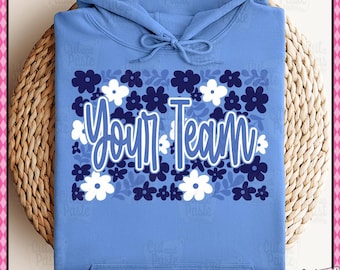 School Mascot PNG: Custom Floral Team Spirit - Digital Download