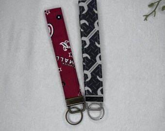 Famall / IH / International Harvestor / Mechanic / Tractor Handmade Fabric 6" Wristlet Keychains