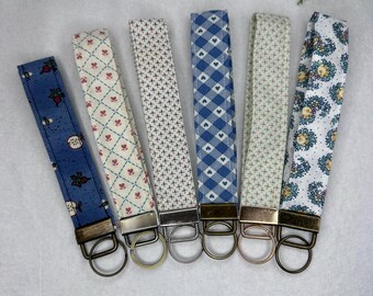 Handmade Cottage Core / Vintage Theme Keychain Wristlet