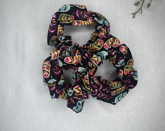 Multicolor Feather Handmade Scrunchies