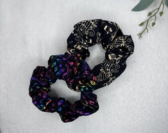 Music Theme Cotton Scrunchie For Hair