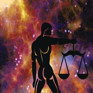 Waage Kosmo Astrologie digitales Notizbuch oder Journal Fillable pdf von 120-Seiten