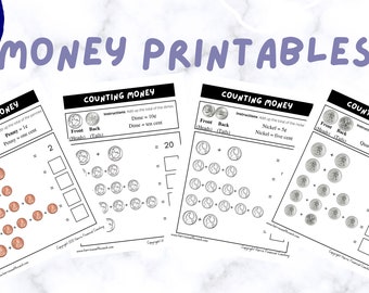 4 Printable Money Worksheets for Teaching Kids To Count Money
