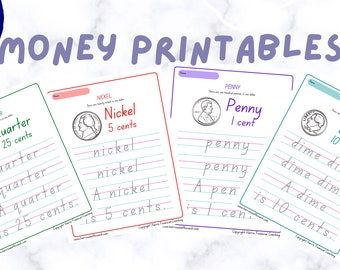 money worksheet etsy singapore