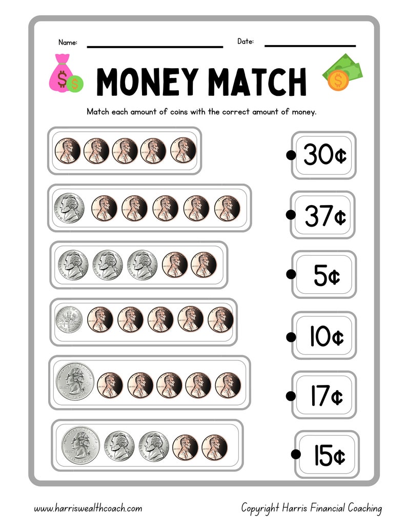 25 Counting Money Printable Worksheets, Printable 1st Grade to 3rd Grade Worksheets for Counting ...