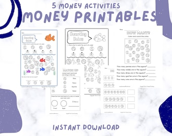 Counting Coins Worksheets: 1st-3rd Grade Math Curriculum (Printable)