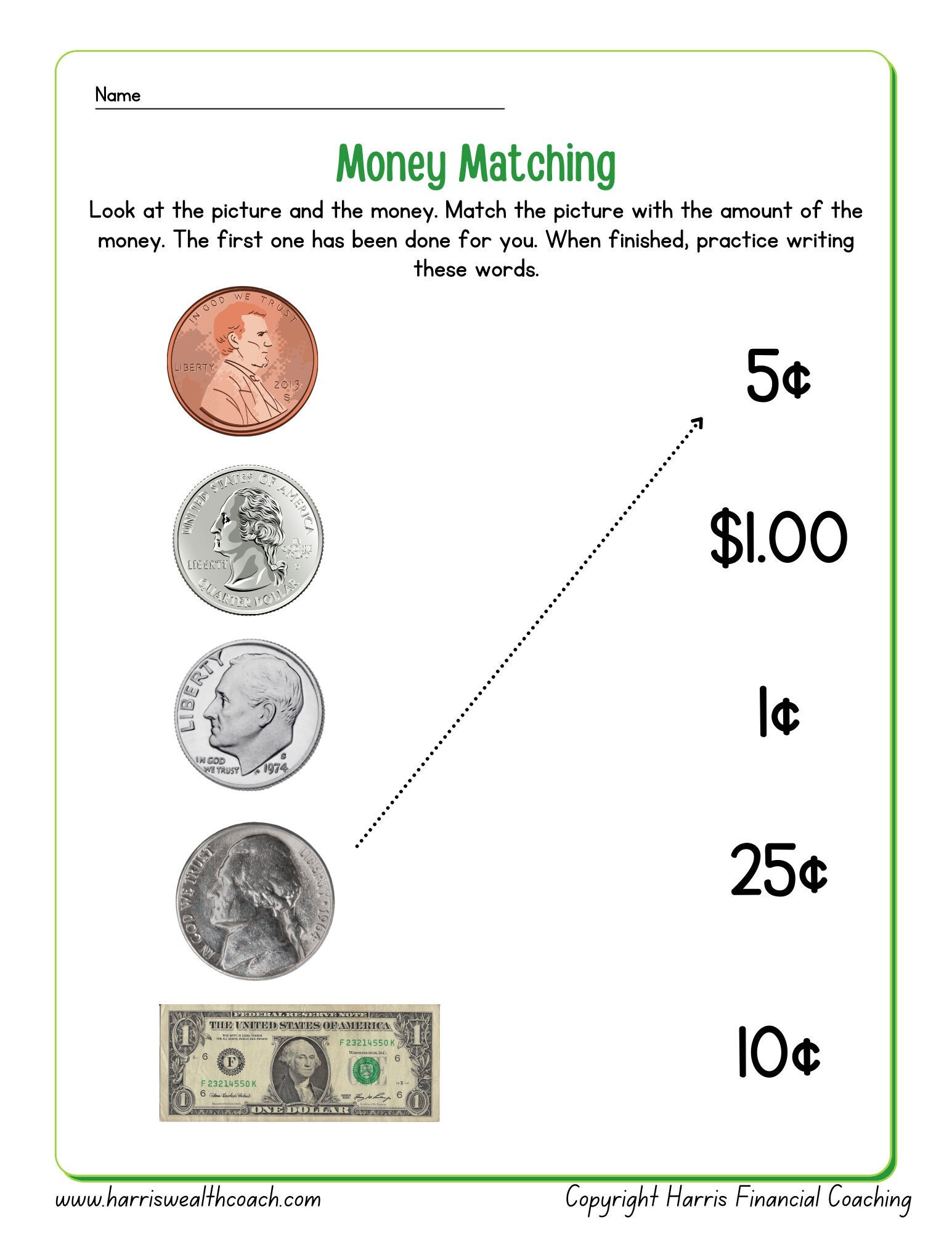 4 printable preschool to 1st grade worksheets for matching etsy