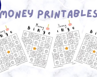 Money Bingo Printable 1st Grade to 3rd Grade Worksheets for Identifying and Having Fun With Money