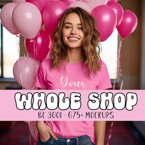 Whole Shop Mockup Bundle, Bella Canvas 3001 Mockup Bundle, Comfort Colors, C1717, C1566, BC3001, Tshirt, Sweatshirt Current + Future