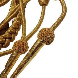 British Army Officer Gold Wire Shoulder Aiguillette – WWII Era To Present – Vintage Militaria