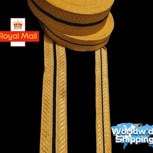 Gold Military Mylar Braid *2.5CM Size* Borders making military ribbon Army Uniform&#39; Vestment.