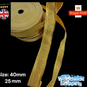 Gold Military Mylar Braid *40MM&quot; 25MM Size* Borders making military ribbon Army Uniform&#39; Vestment.