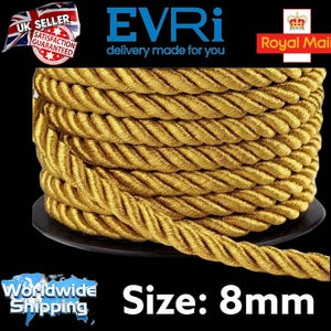 Twisted Cord &quot;8mm&quot; Uniform cords use for making handles and bags decorative or functional material accessories.