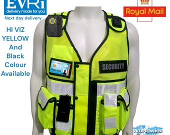 Gilet tattico di sicurezza per le forze dell'ordine CCTV Dog Handler Tac Vest Polizia SIA.