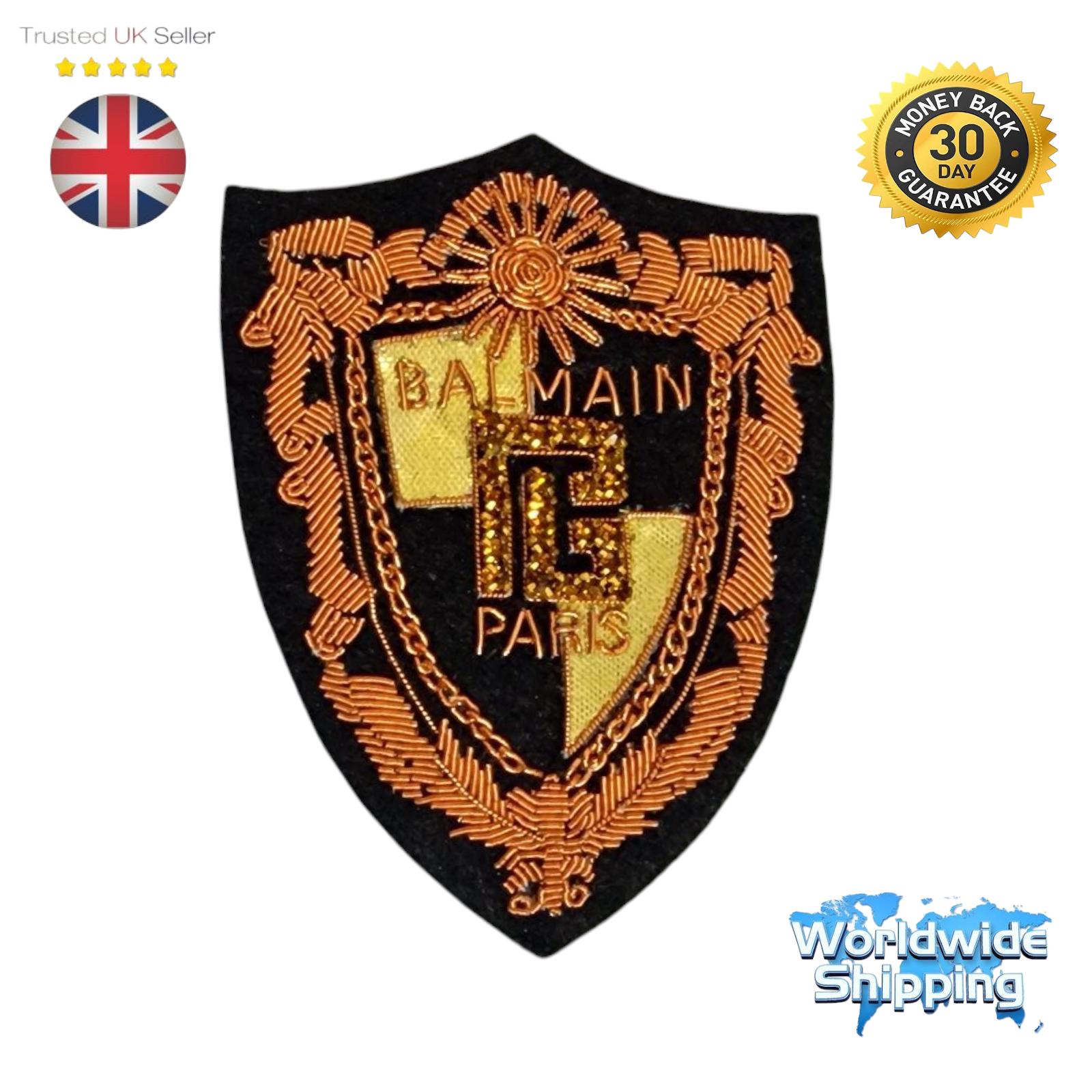 【関税＆送料込み】Balmain Beauty Print Embroidery Patches Balmain Iron On - Etsy