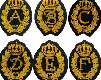 Patch écusson Brodé Doré, Motif Couronne, à Coudre Sur Veste Ou Blazer