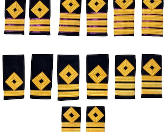 海軍大尉用肩章：手作りの階級章 - Etsy 日本