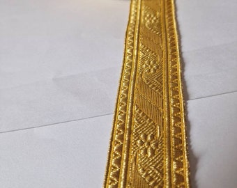 Mylar braid Gold 100% wire trim For Army Uniform' Church Vestment' Fancy Costume.