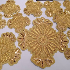 Vestments 11 piece Cross Set Handmade Bullion Embroidery.