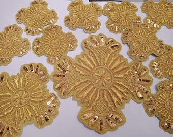 Vestments 11 piece Cross Set Handmade Bullion Embroidery.