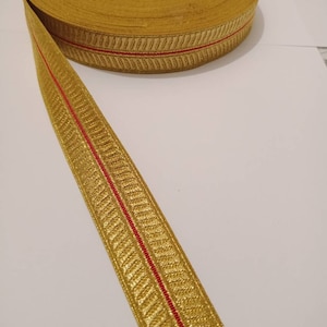 Gold Military Mylar Braid *2.5CM Size* Borders making military ribbon Army Uniform&#39; Vestment.