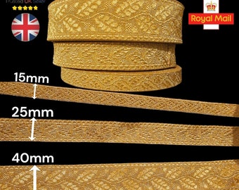 OAK leaf Mylar braid Gold Trim For Army Uniform' Church Vestment' Fancy Costume.