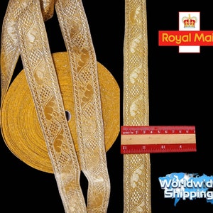 Mylar Antike Farbe Borte für Kleidung Gold Trim für antike Uniform oder Kirche Kleidung &#39;Fancy Kostüm Trim Gold glänzendes Material.