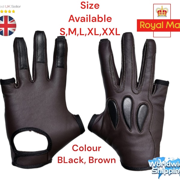 Archery Bow Leather Shooting 3 Finger Gloves  Traditional sports.