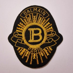 Handmade Gold Embroidered Blazer Patch &quot;8CM pocket size&quot; Blazer with two Shaded Embroidery.
