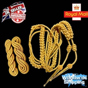 British Army Shoulder Aiguillette shine Gold Wire/Army Aiguillette Gold Wire Cord.