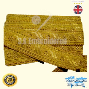 Mylar braid Gold 100% wire trim For Army Uniform&#39; Church Vestment&#39; Fancy Costume.